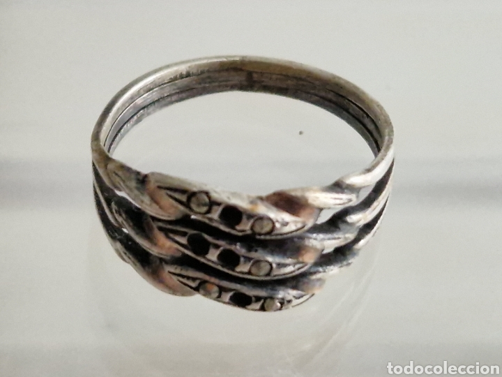 Joyeria: ANILLO DE PLATA ANTIGUO CON MARCASITAS - Foto 3