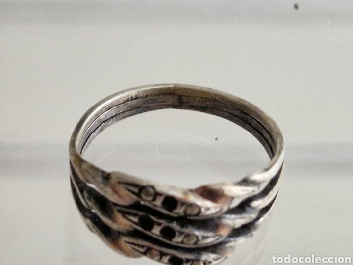 Joyeria: ANILLO DE PLATA ANTIGUO CON MARCASITAS - Foto 5