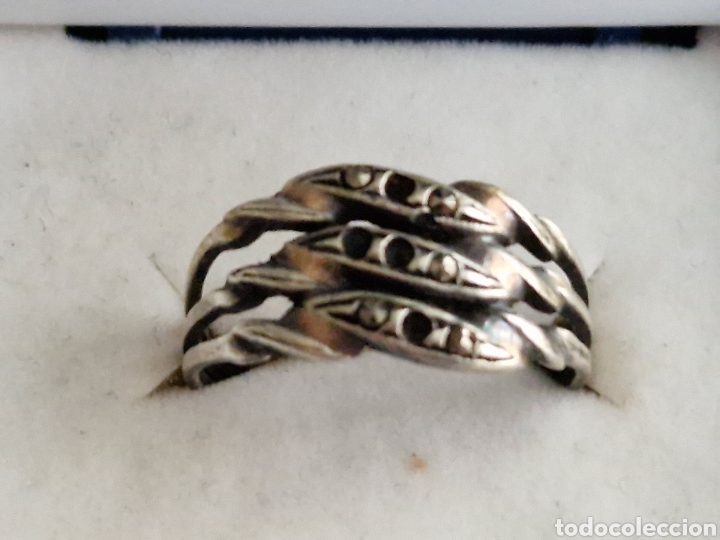 Joyeria: ANILLO DE PLATA ANTIGUO CON MARCASITAS - Foto 1