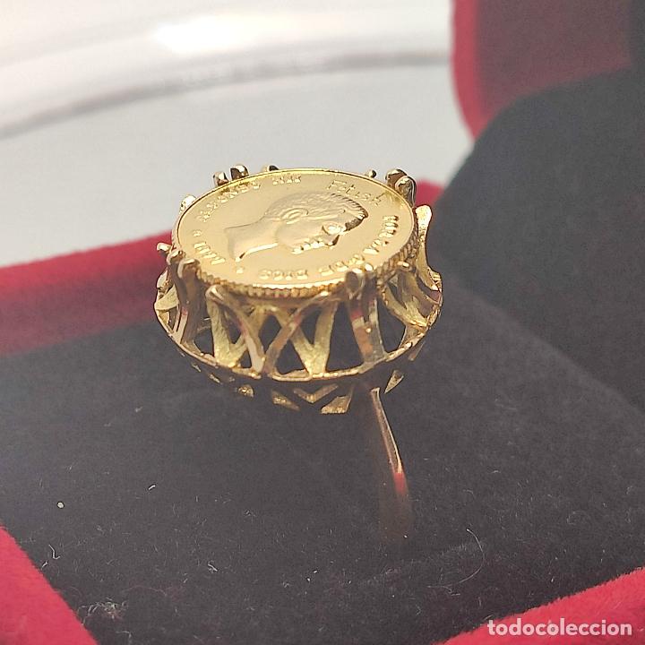Joyeria: Sortija Oro de Ley 18K Moneda Alfonso XII - Foto 2