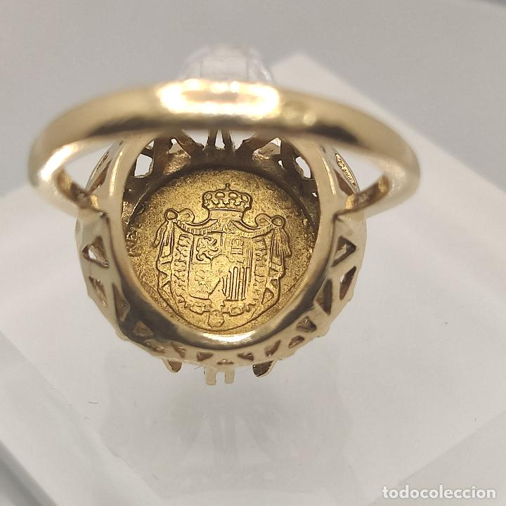 Joyeria: Sortija Oro de Ley 18K Moneda Alfonso XII - Foto 3