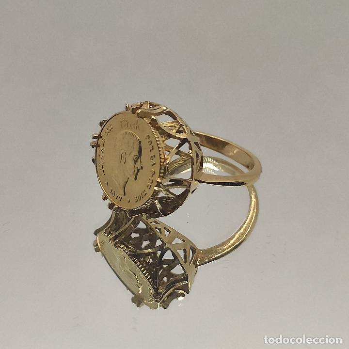 Joyeria: Sortija Oro de Ley 18K Moneda Alfonso XII - Foto 1