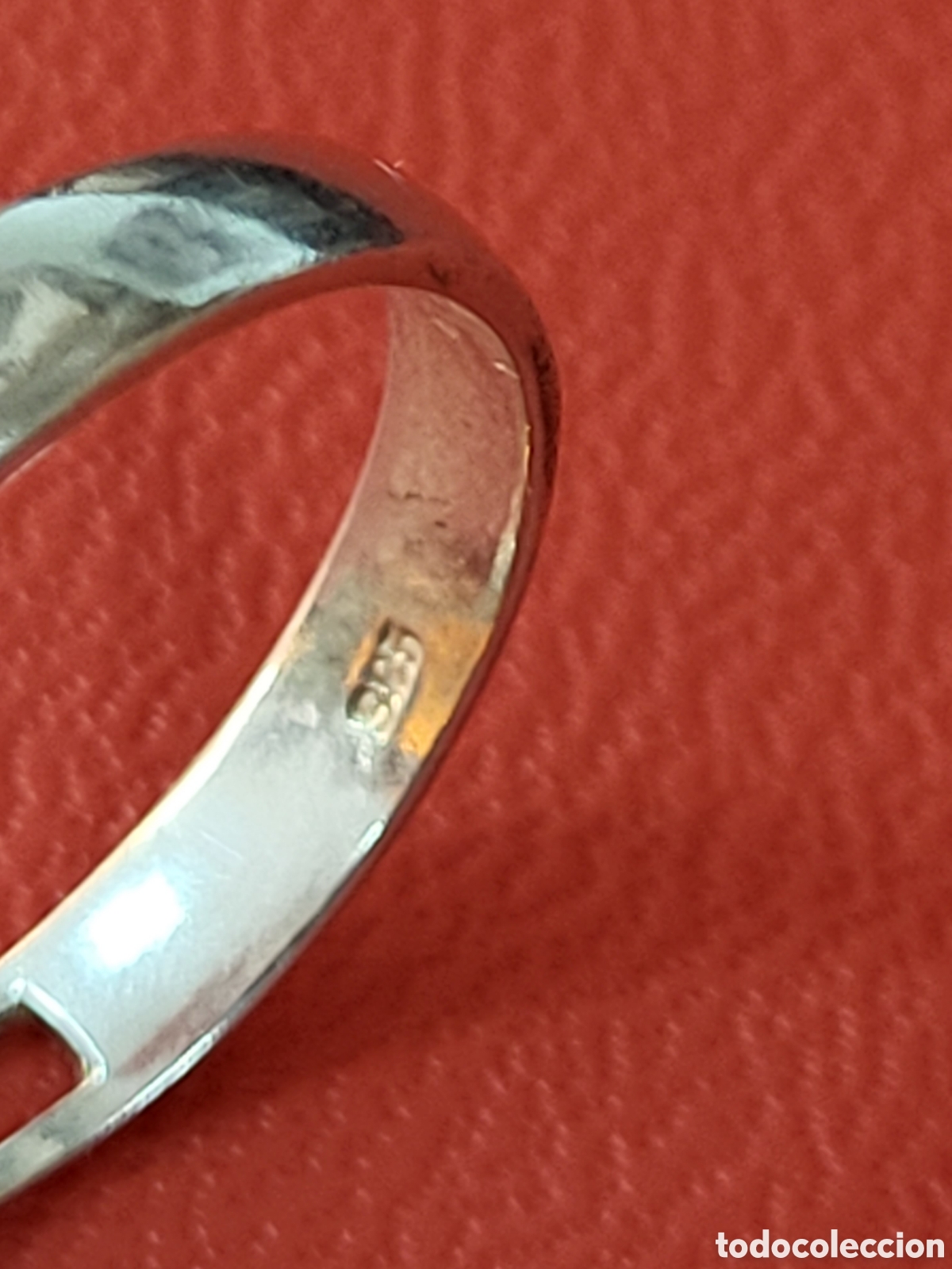 Joyeria: ANTIGUO ANILLO DE PLATA CON AMBAR ENGARZADO - Foto 6