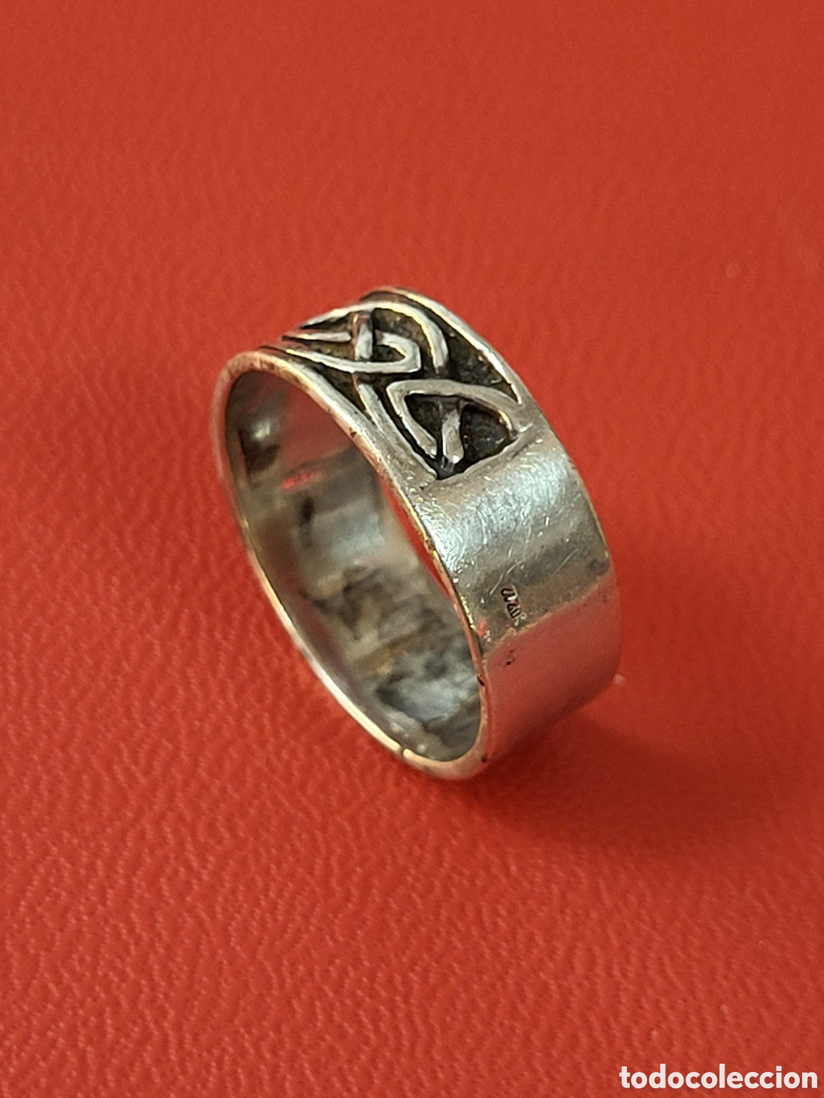 Joyeria: ANTIGUO ANILLO DE PLATA DISE&Ntilde;O TRIVAL - Foto 3