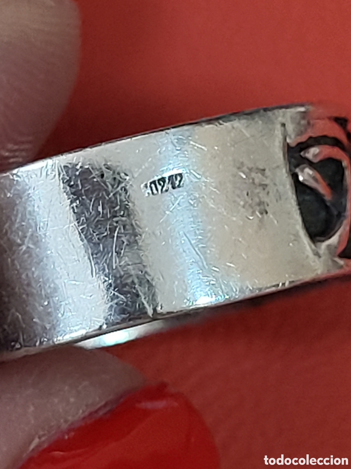 Joyeria: ANTIGUO ANILLO DE PLATA DISE&Ntilde;O TRIVAL - Foto 4