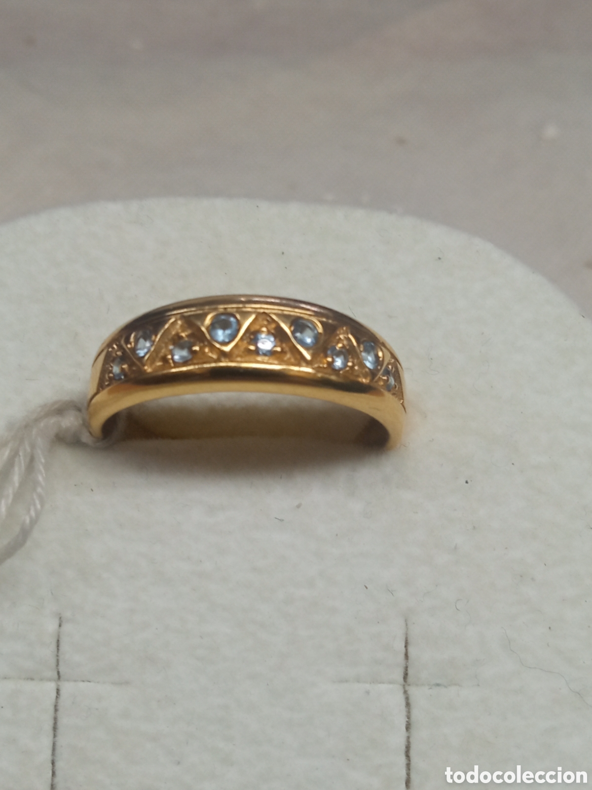 Joyeria: Sortija oro y aguamarinas - Foto 1