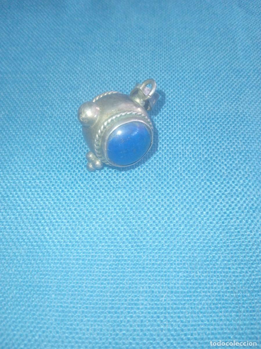 Joyeria: Antiguo colgante plata y lapislazuli - Foto 1