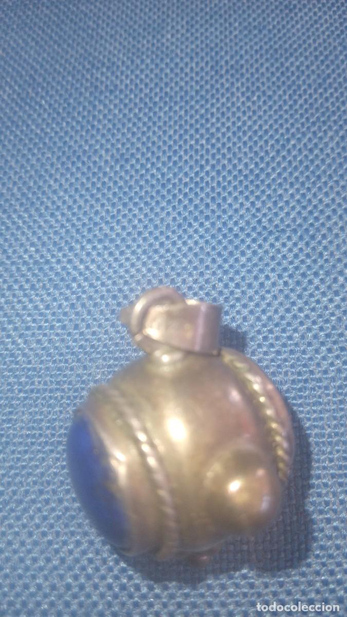 Joyeria: Antiguo colgante plata y lapislazuli - Foto 3