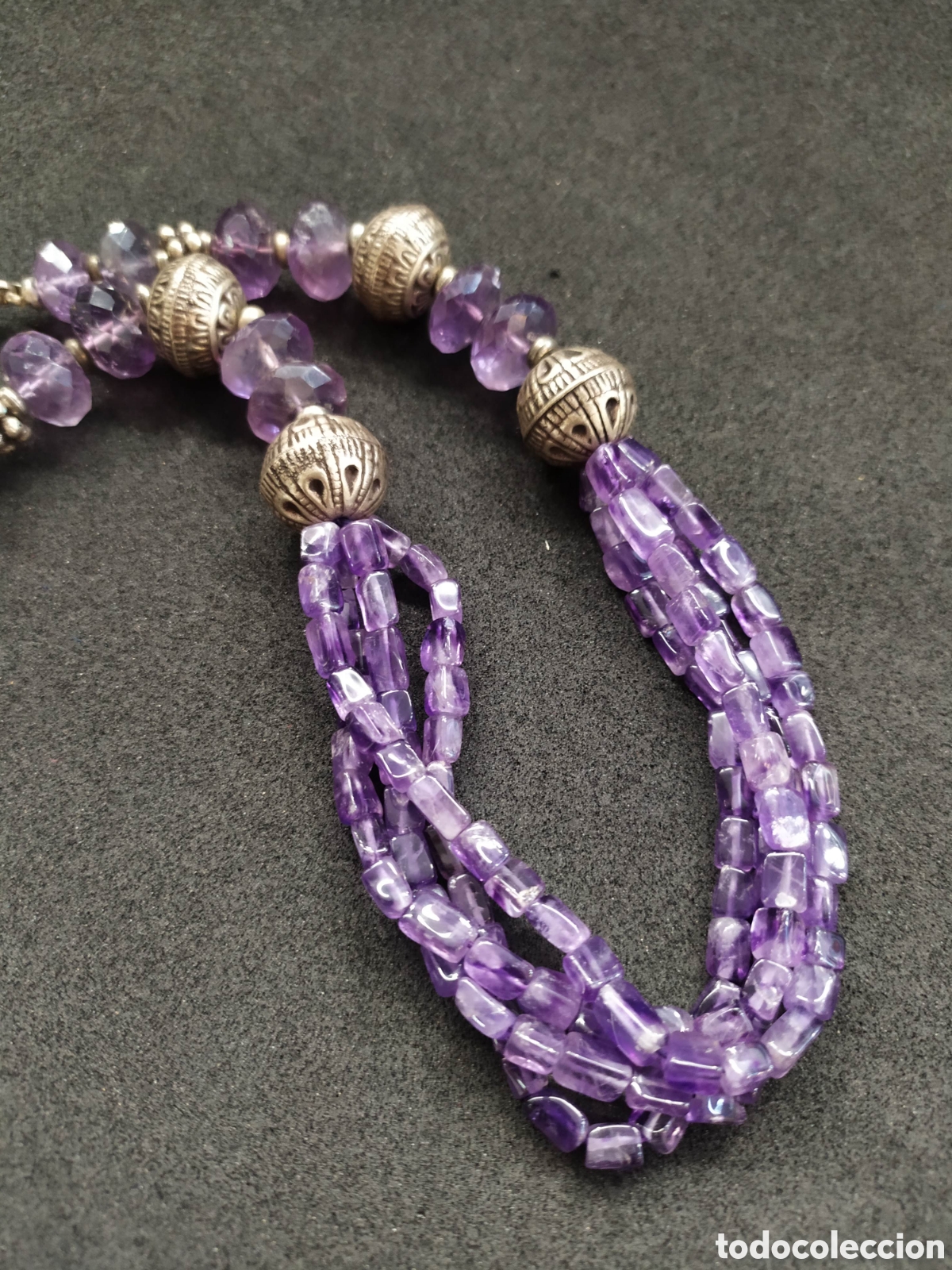 Joyeria: Collar de Amatistas y plata. - Foto 1