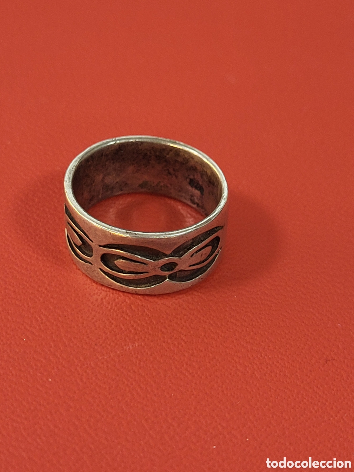 Joyeria: ANTIGUO ANILLO DE PLATA DISE&Ntilde;O TRIVAL - Foto 3
