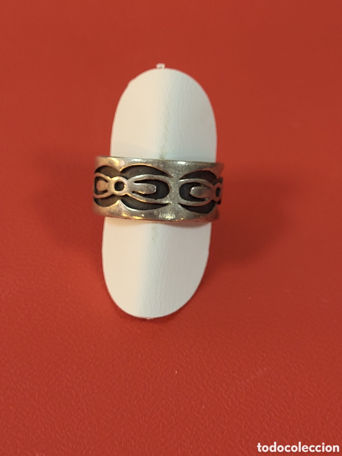 Joyeria: ANTIGUO ANILLO DE PLATA DISE&Ntilde;O TRIVAL - Foto 1