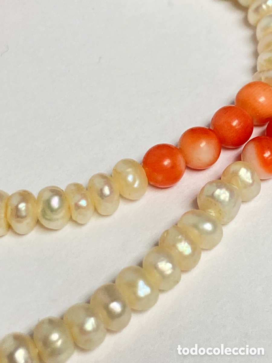 Joyeria: Collar perla y Coral . 40cm - Foto 4