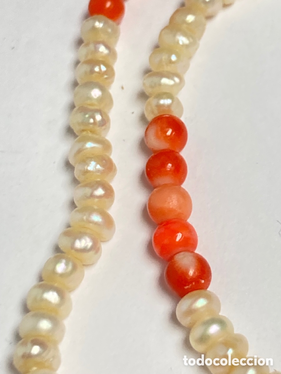 Joyeria: Collar perla y Coral . 40cm - Foto 7