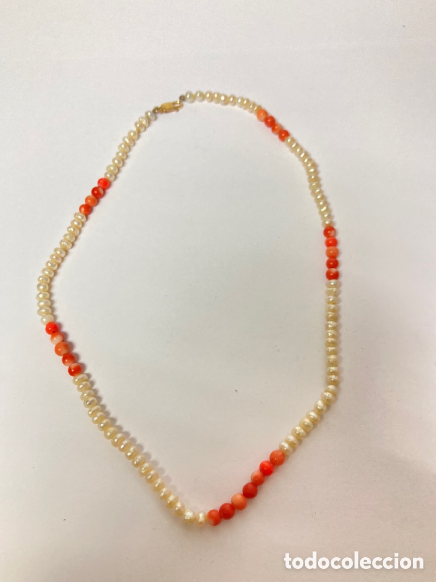 Joyeria: Collar perla y Coral . 40cm - Foto 1