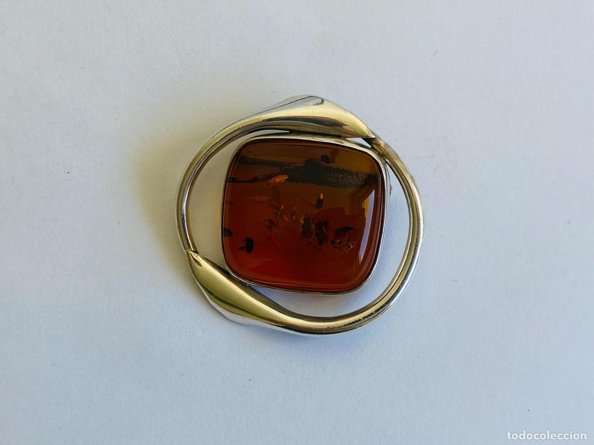 Joyeria: Broche de plata con &aacute;mbar 925 - Foto 1