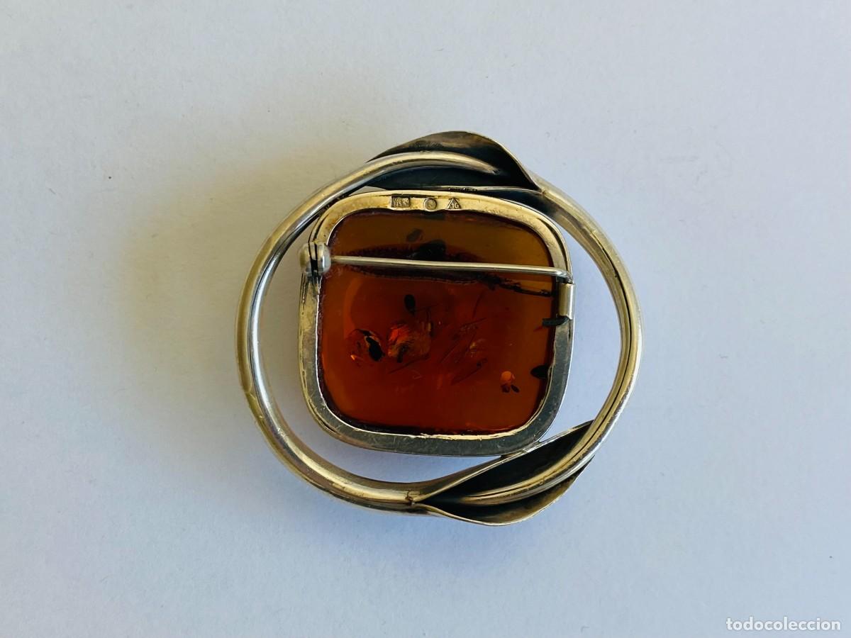 Joyeria: Broche de plata con &aacute;mbar 925 - Foto 2