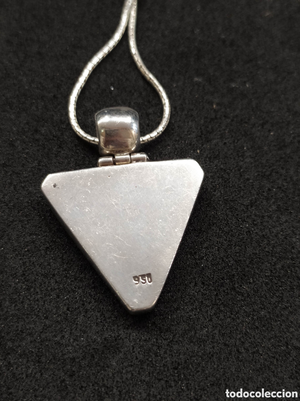 Joyeria: Colgante de plata con incrustaciones. Plata 950. - Foto 2