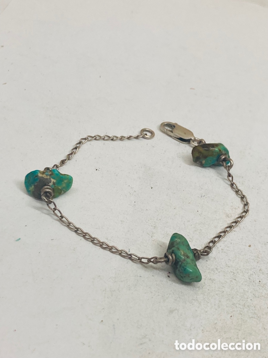 Joyeria: Pulsera de plata y turquesa - Foto 1