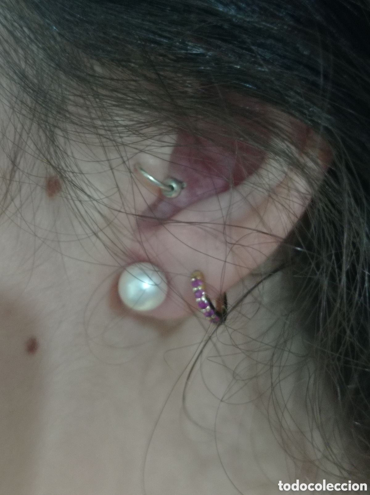 Joyeria: Pendientes de oro y perlas japonesas - Foto 5