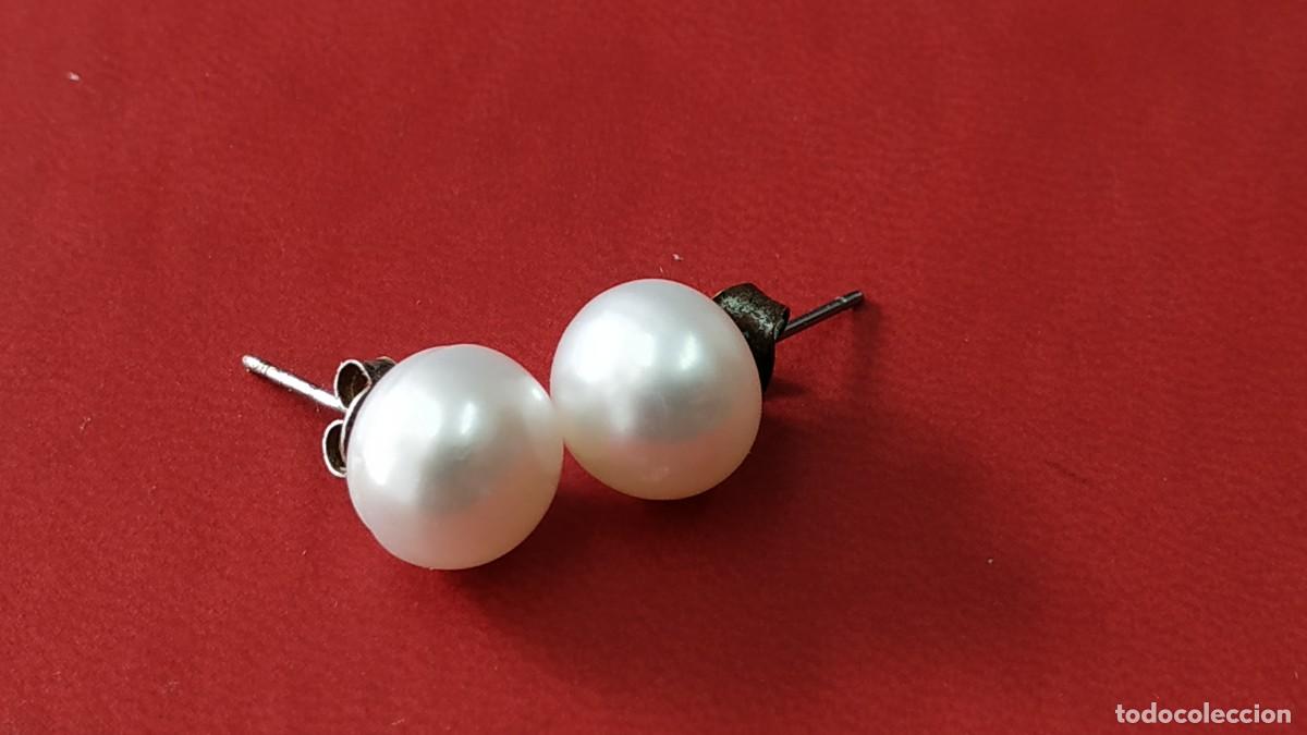 Joyeria: Pendientes perlas plata chapada en oro - Foto 1