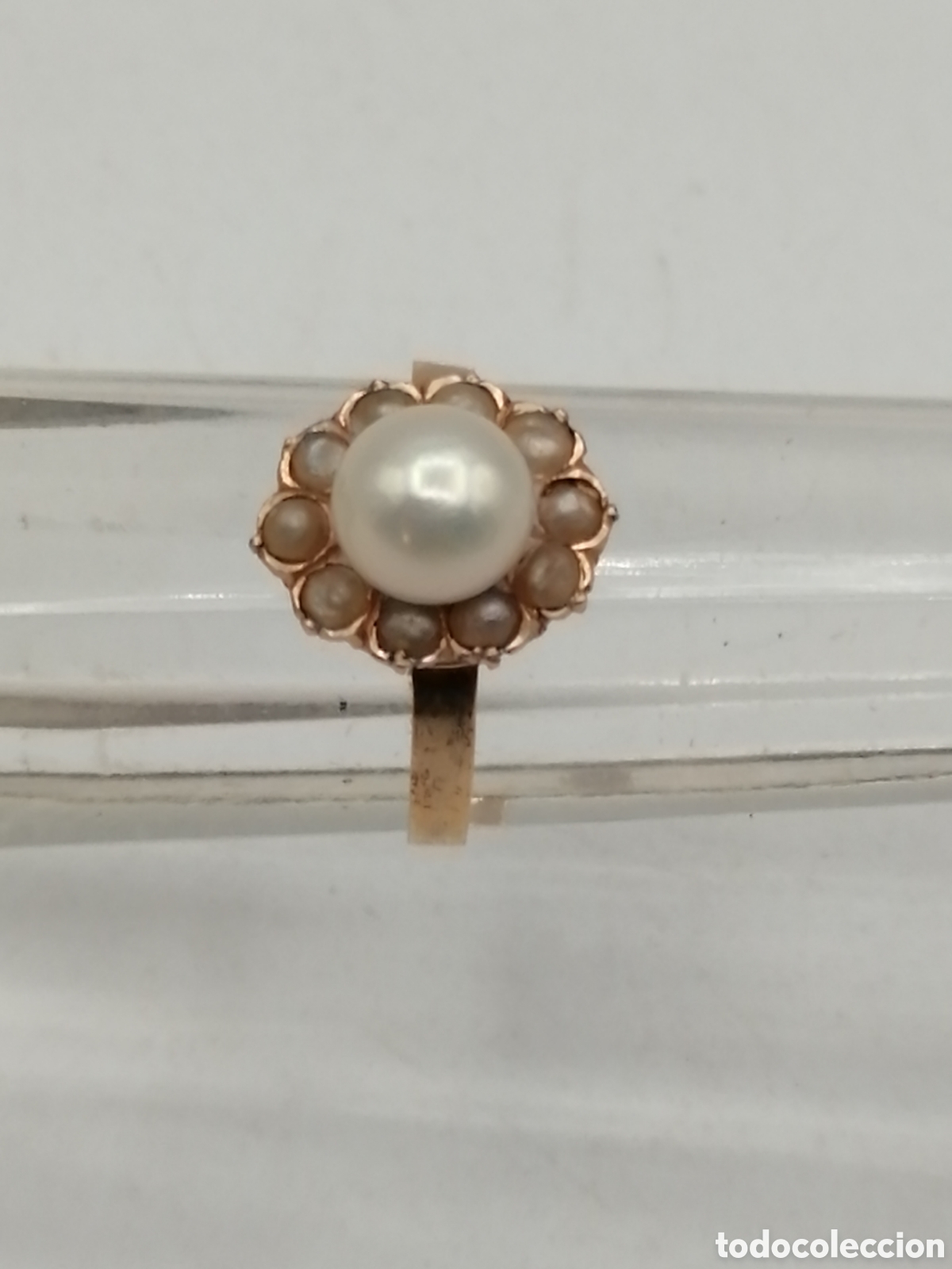 Joyeria: Antiguo anillo oro 18 quilates y perlas - Foto 9