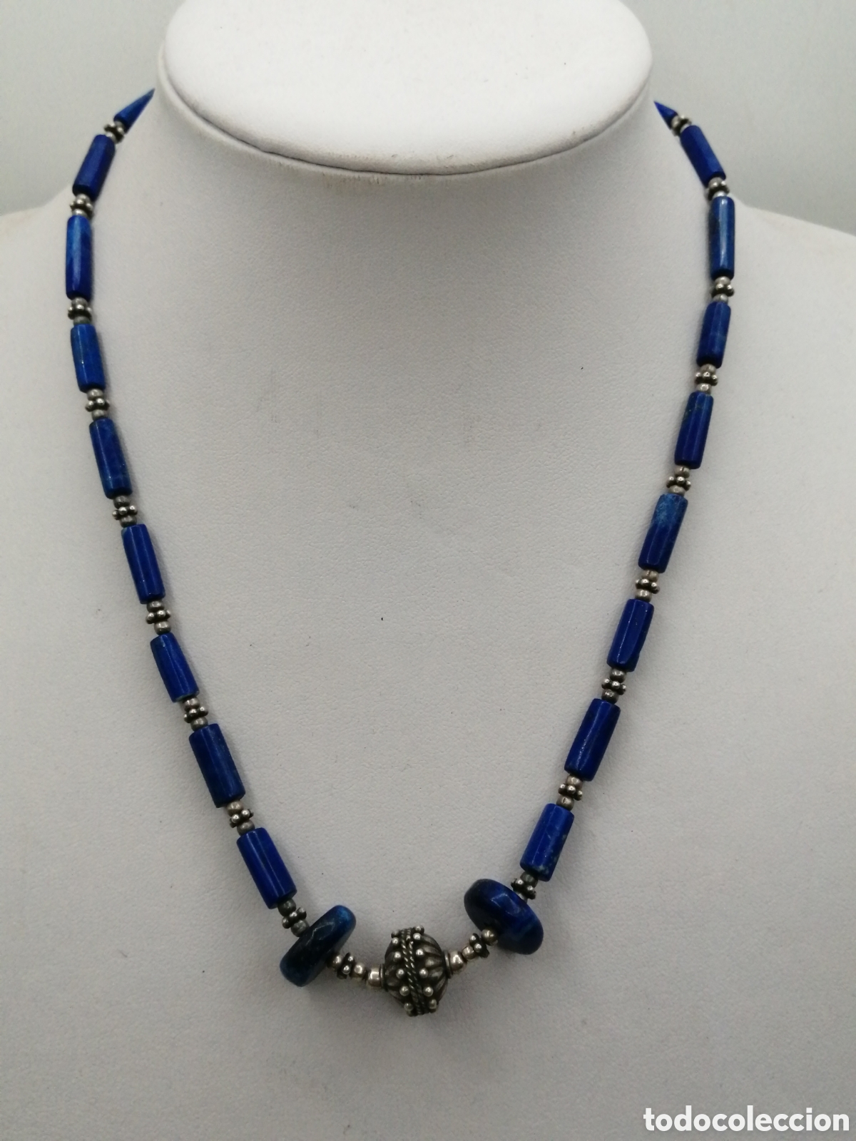 Joyeria: Collar plata de ley y l&aacute;piz lazuli - Foto 2