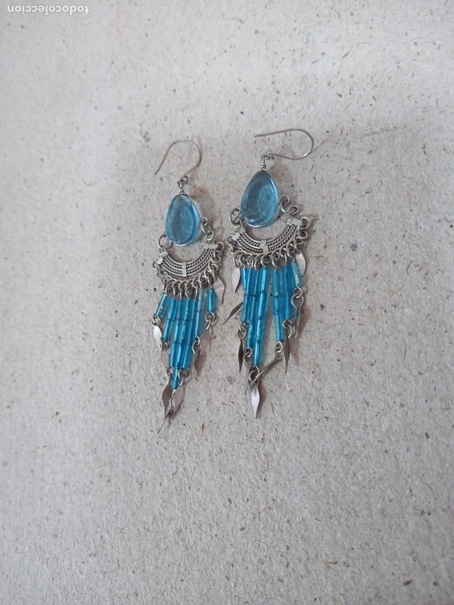 Gioielleria: BONITOS PENDIENTES ANTIGUOS METAL Y PIEDAS. M16