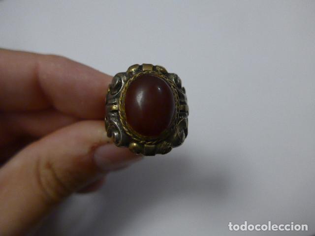 Joyeria: Antiguo anillo de plata de 1900s con piedra, original - Foto 1