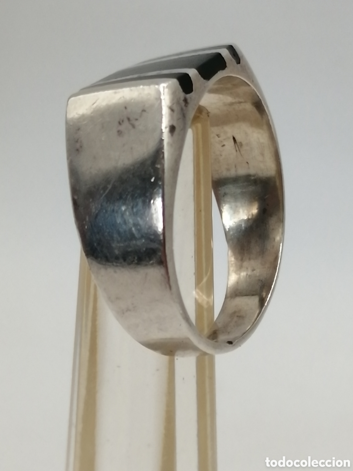 Joyeria: Antiguo anillo plata de ley y onix - Foto 3
