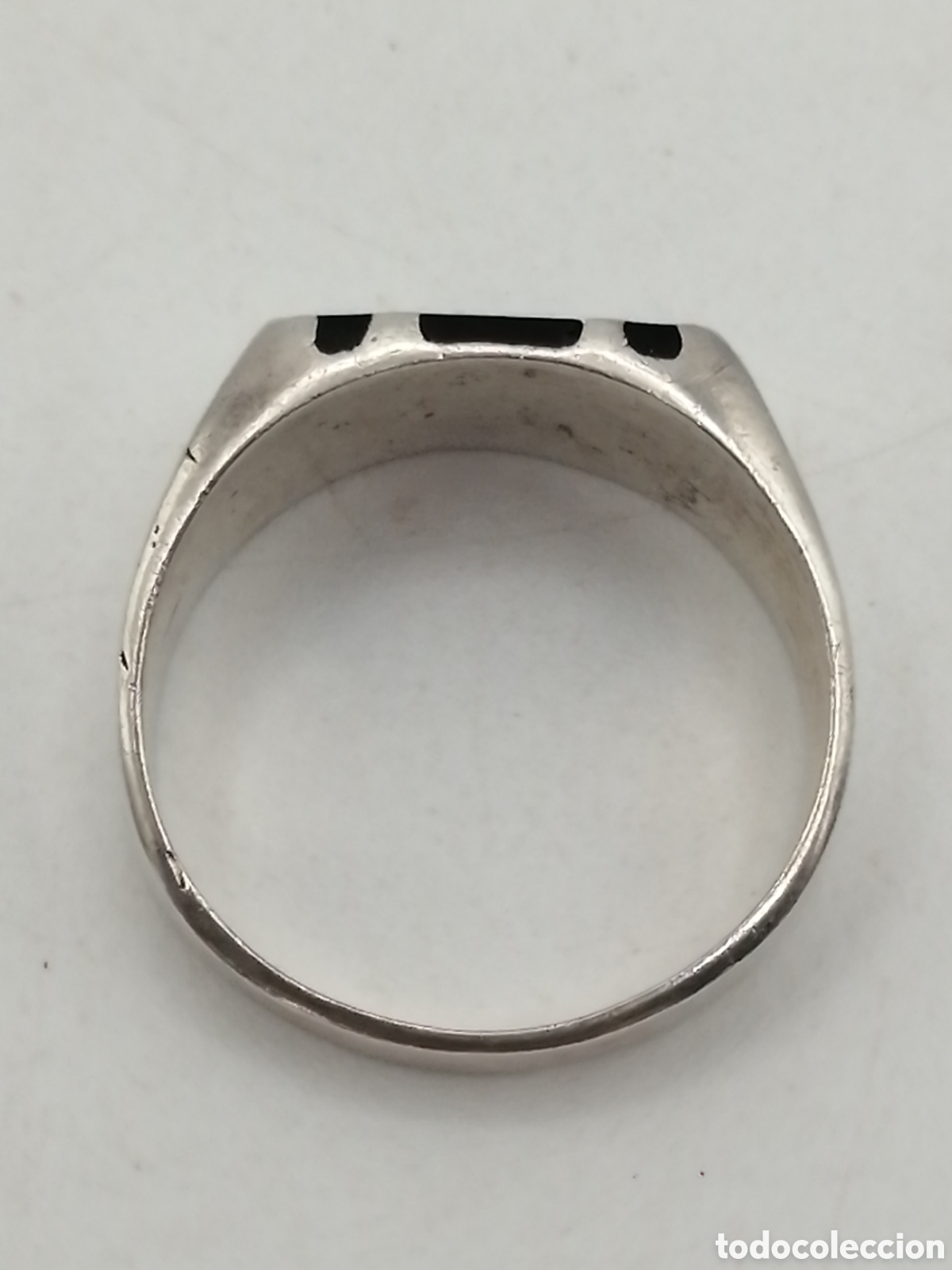 Joyeria: Antiguo anillo plata de ley y onix - Foto 5