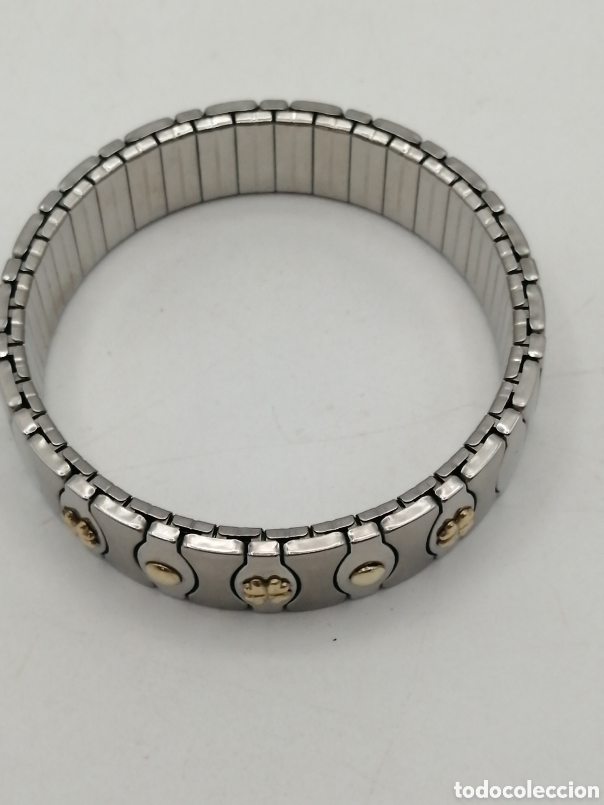 Joyeria: Pulsera brazalete extensible acero y oro - Foto 6