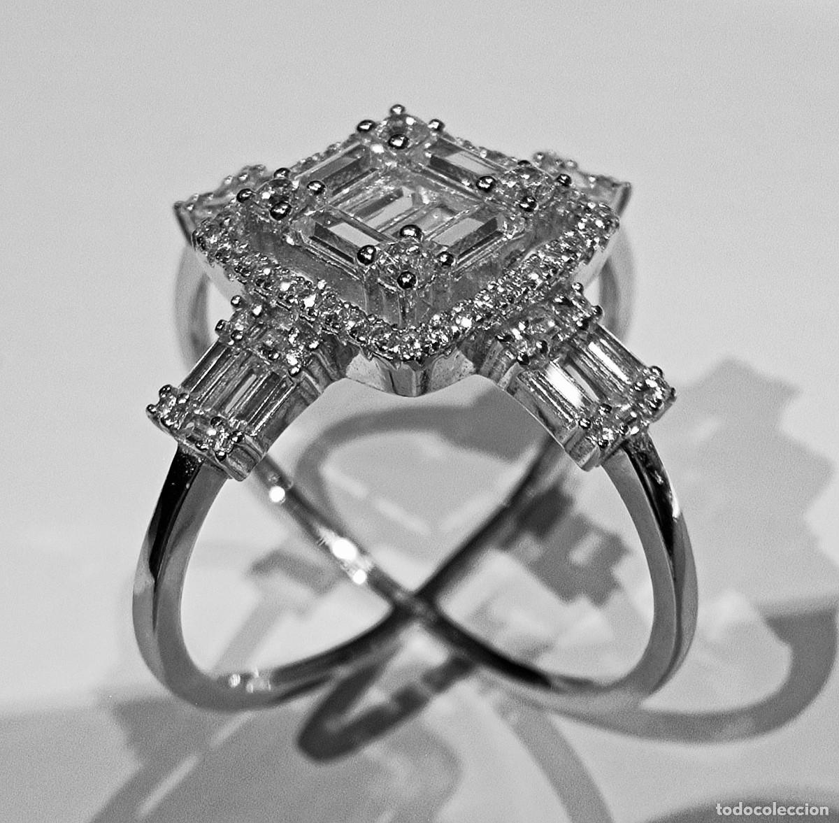 Joyeria: Sortija de plata de primera ley 925 y circonitas - Foto 1