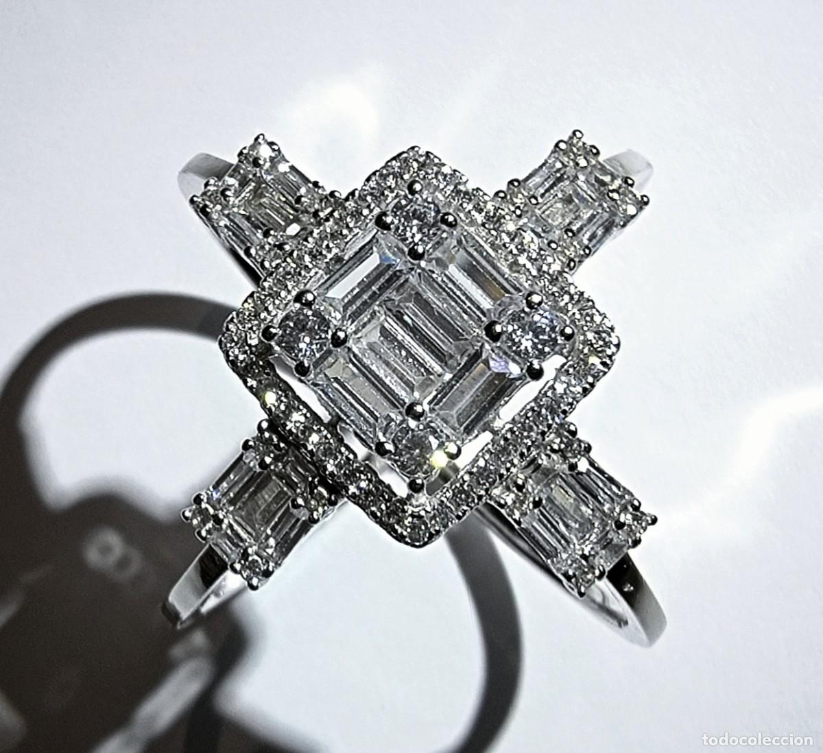 Joyeria: Sortija de plata de primera ley 925 y circonitas - Foto 3