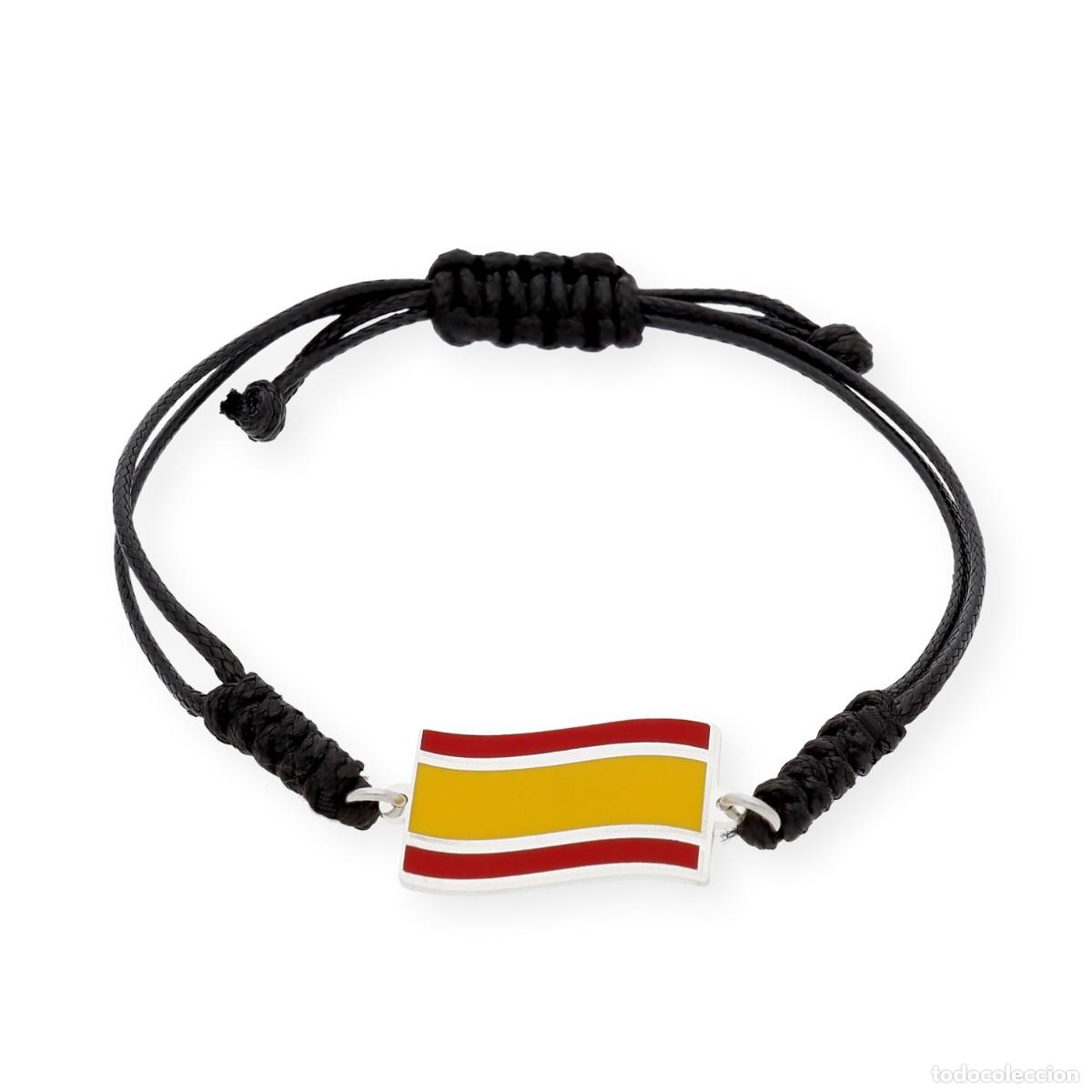 Joyeria: Pulsera Macram&eacute; con bandera de Espa&ntilde;a en Plata de Ley 925 - Foto 2