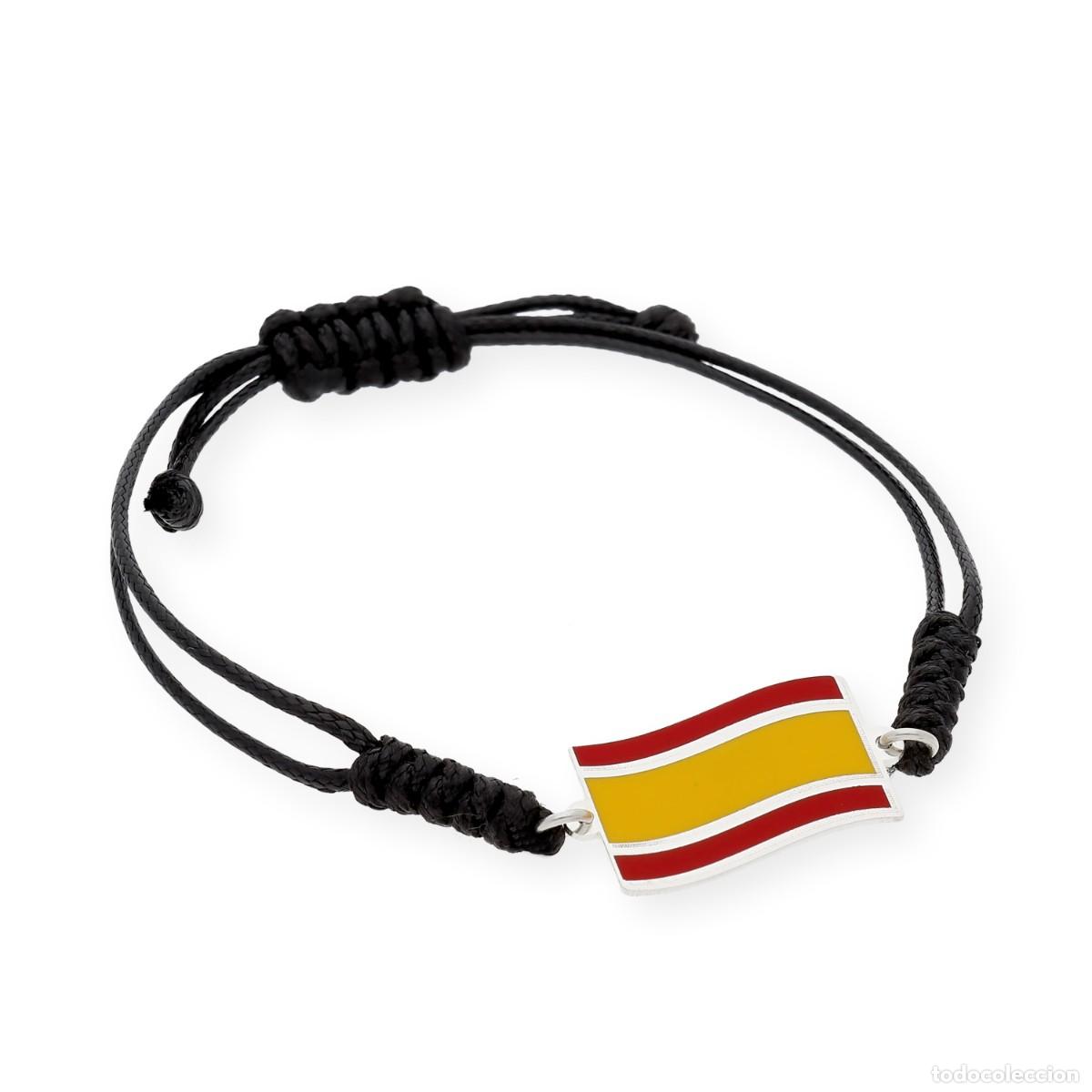 Joyeria: Pulsera Macram&eacute; con bandera de Espa&ntilde;a en Plata de Ley 925 - Foto 4