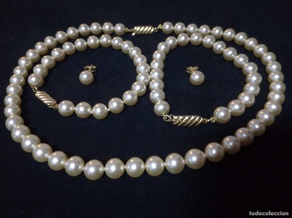 Joyeria: CONJUNTO DE COLLAR, PULSERAS Y PENDIENTES DE PERLAS MAJORICA - Foto 3