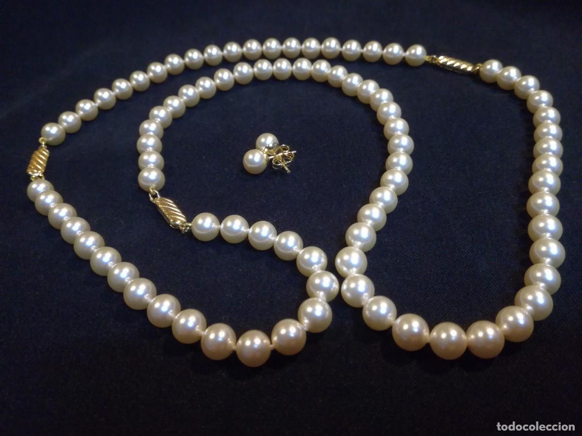 Joyeria: CONJUNTO DE COLLAR, PULSERAS Y PENDIENTES DE PERLAS MAJORICA - Foto 4