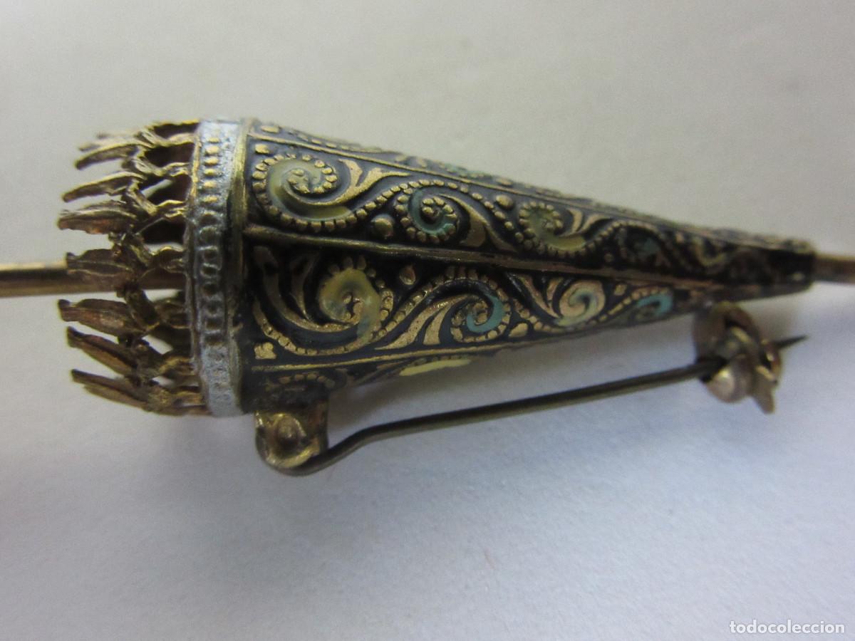 Joyeria: BROCHE ESTILO DAMASQUINADO DE UNA SOMBRILLA - Foto 3