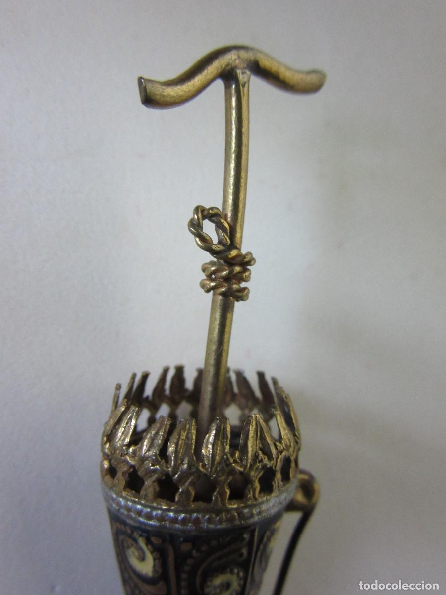 Joyeria: BROCHE ESTILO DAMASQUINADO DE UNA SOMBRILLA - Foto 4