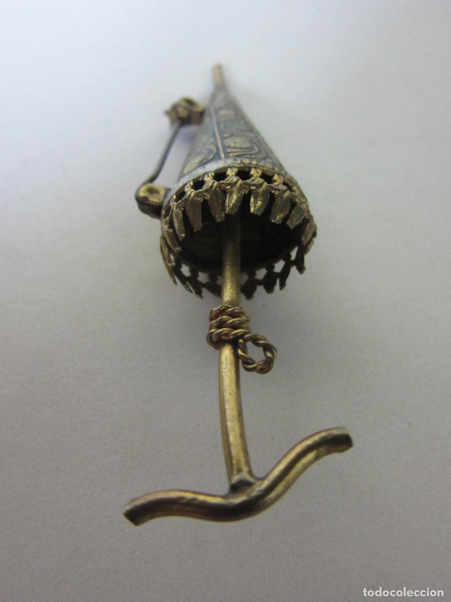 Joyeria: BROCHE ESTILO DAMASQUINADO DE UNA SOMBRILLA - Foto 5