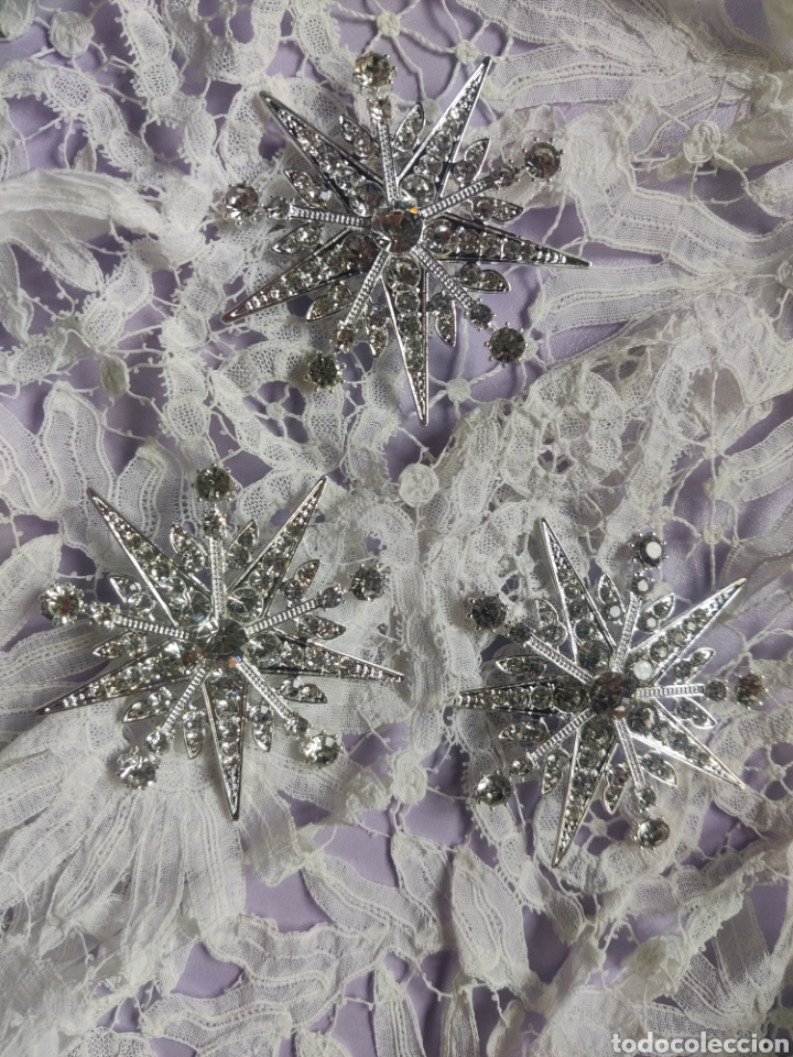Joyeria: Broches estrellas plateadas - Foto 3