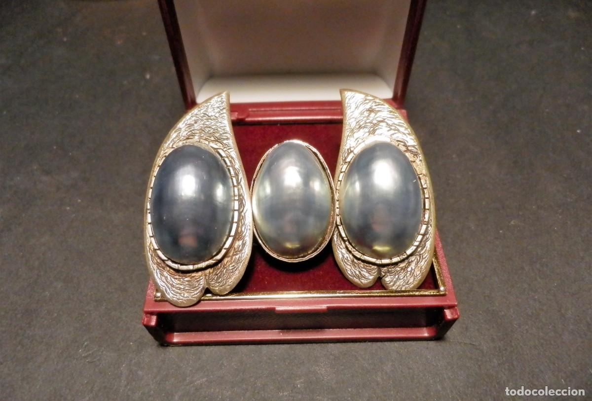 Joyeria: Conjunto de anillo y pendientes perla Osme&ntilde;a. ref-1 - Foto 1