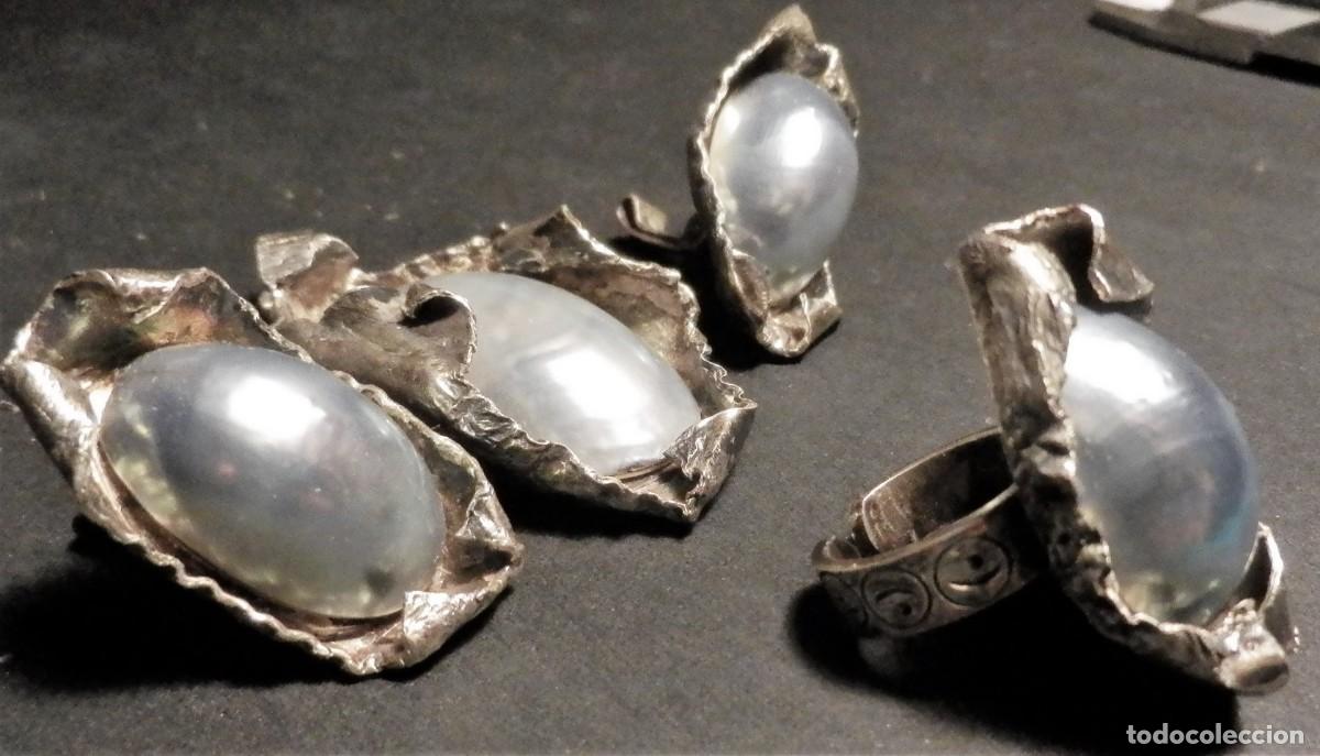 Joyeria: Conjunto de pendientes, Colgante y anillo. Perla Osme&ntilde;a. Ref-2 - Foto 2