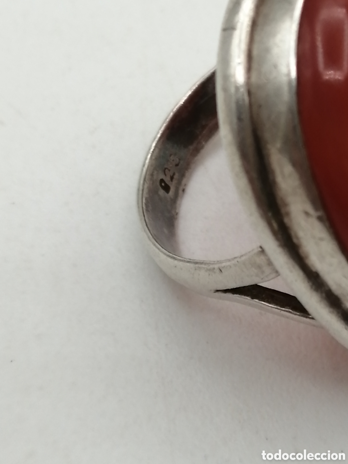 Joyeria: Antiguo anillo plata de ley y cornalina - Foto 7