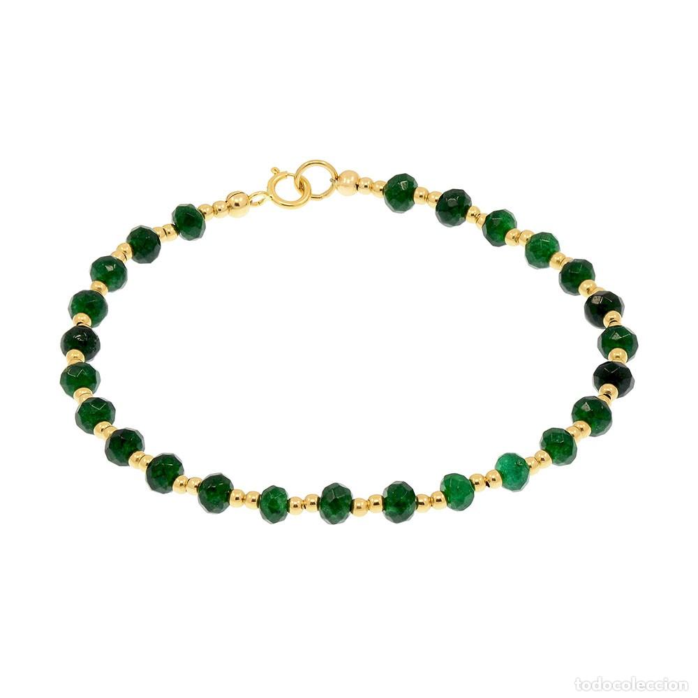 Joyeria: PULSERA DE ORO AMARILLO 18K Y ESMERALDAS - Foto 2