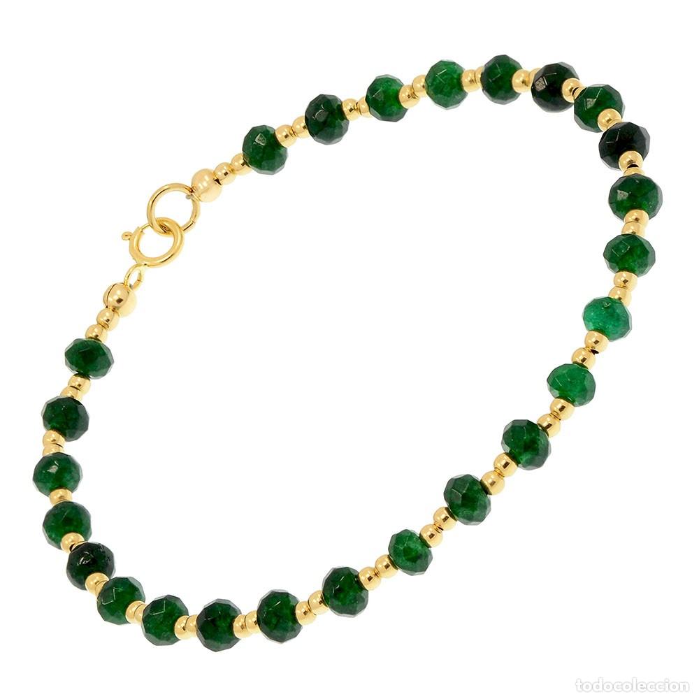 Joyeria: PULSERA DE ORO AMARILLO 18K Y ESMERALDAS - Foto 3