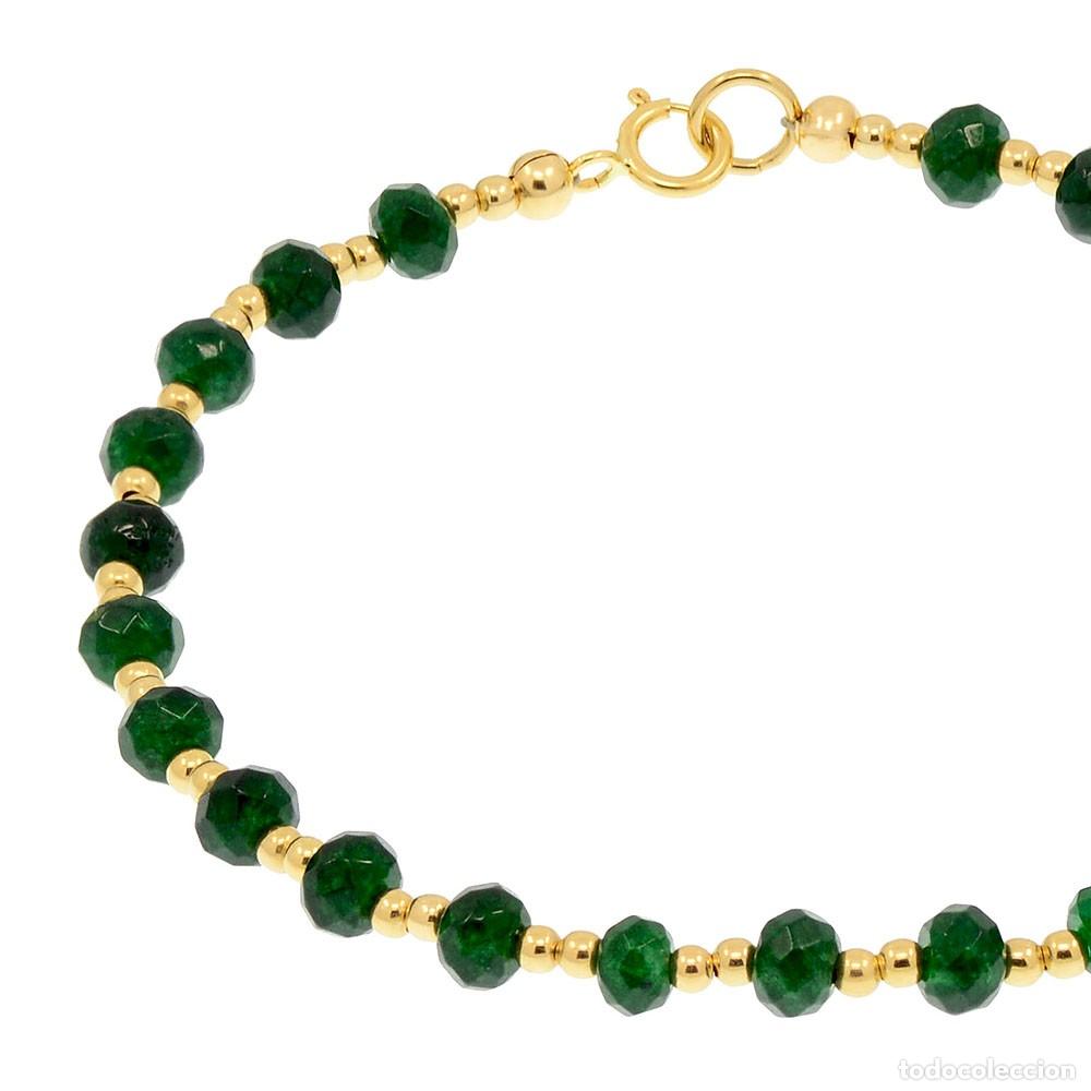 Joyeria: PULSERA DE ORO AMARILLO 18K Y ESMERALDAS - Foto 4