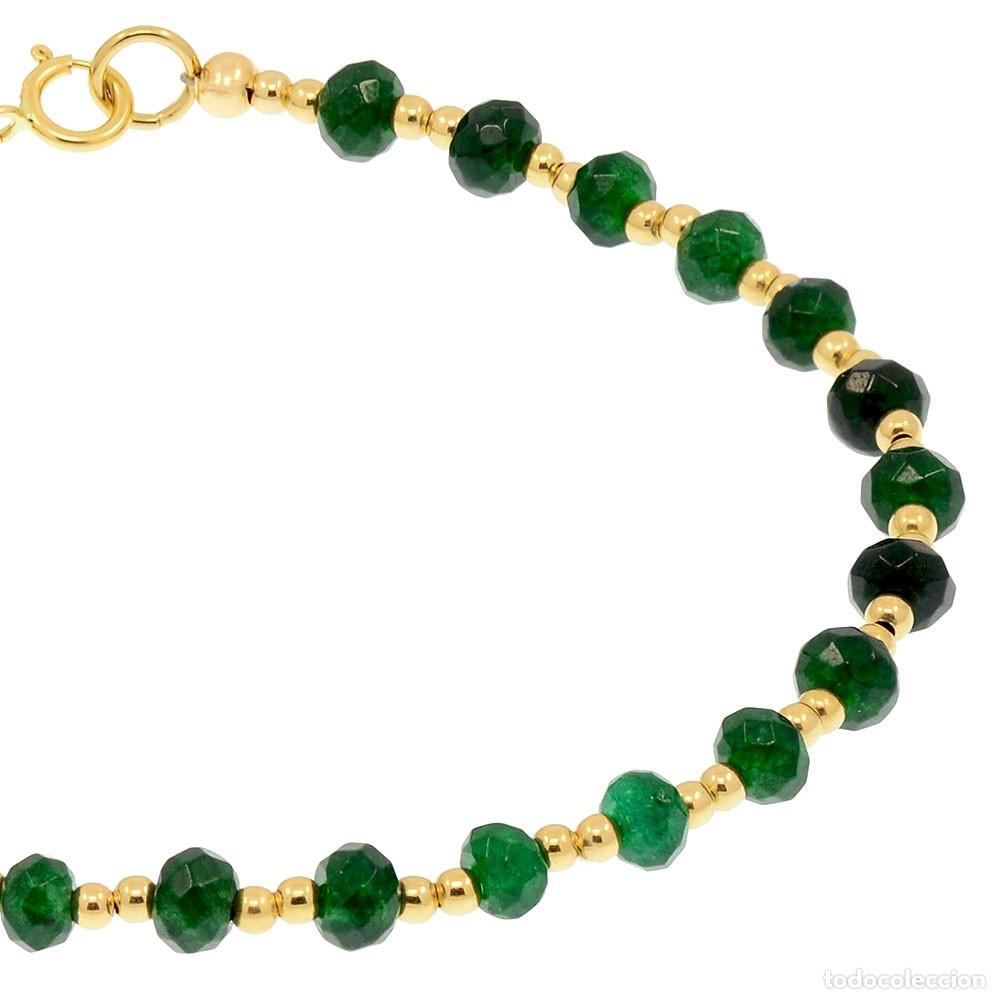 Joyeria: PULSERA DE ORO AMARILLO 18K Y ESMERALDAS - Foto 5