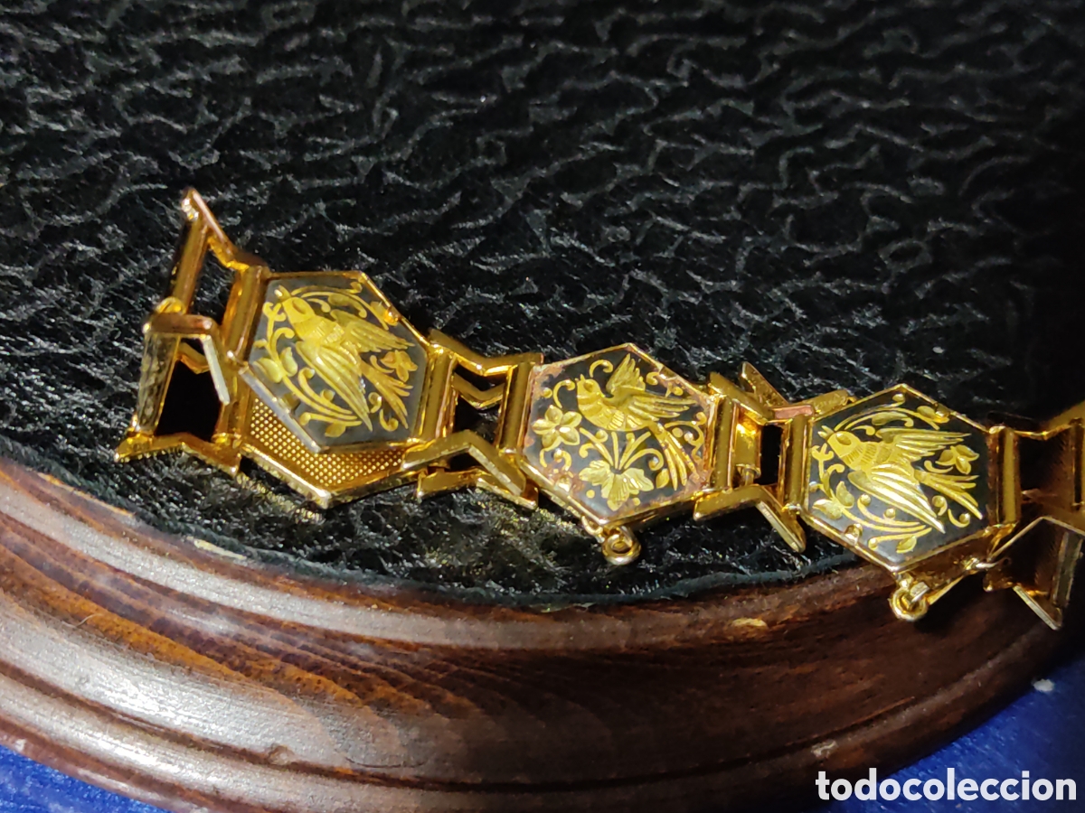 Joyeria: Pulsera damasquinada,Toledo.Vintage. - Foto 6