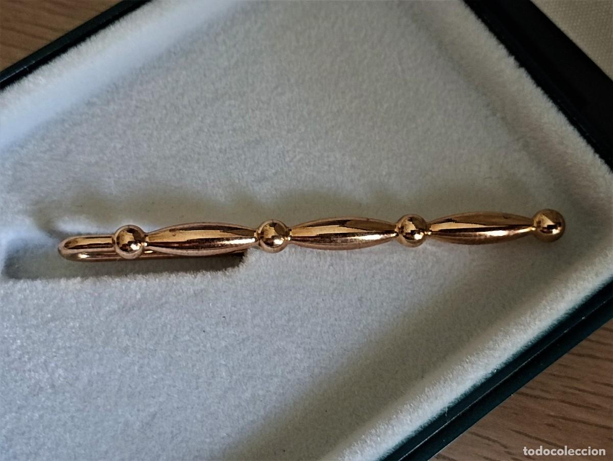 Joyeria: Pasador pisacorbata chapado en oro - Foto 1